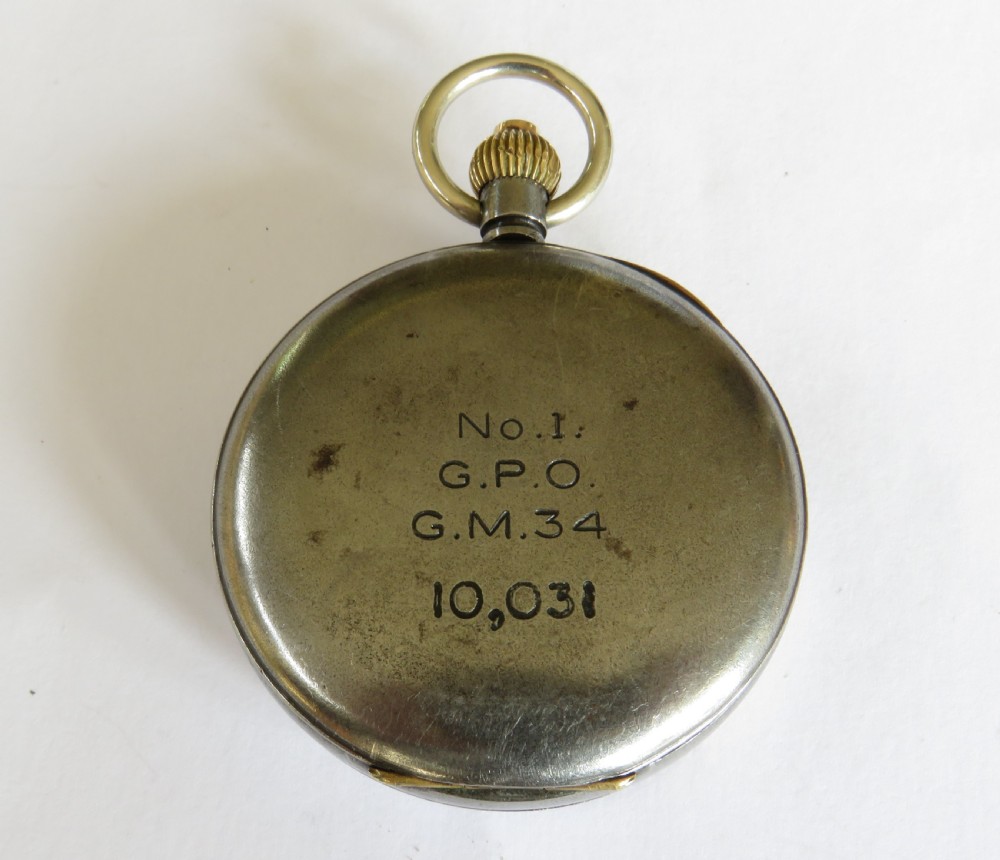 1960s gun metal pocket watch chronograph for the GPO View V
