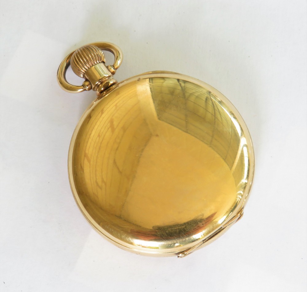 Antique Waltham half hunter high grade pocket watch, 1919. View VI