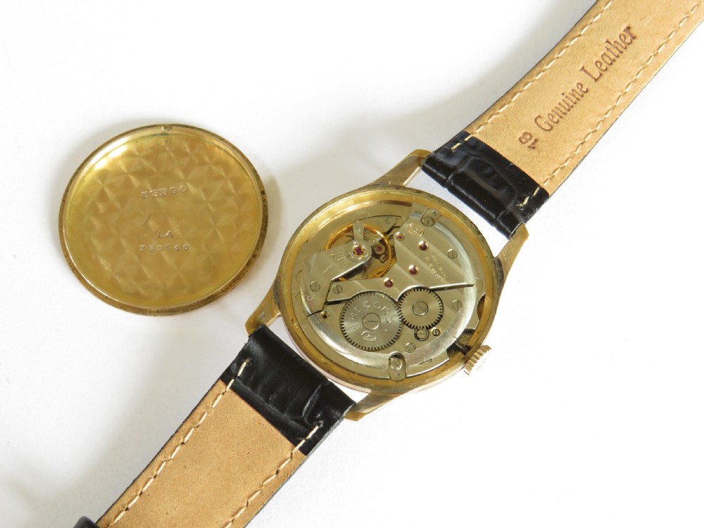 Gents 9ct gold Record wrist watch, 1960 View V