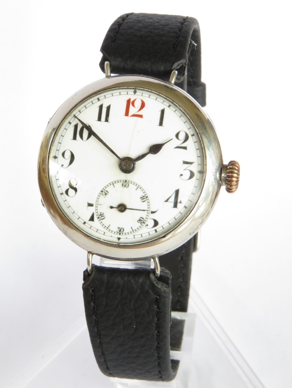 Gents antique silver wrist watch, 1913