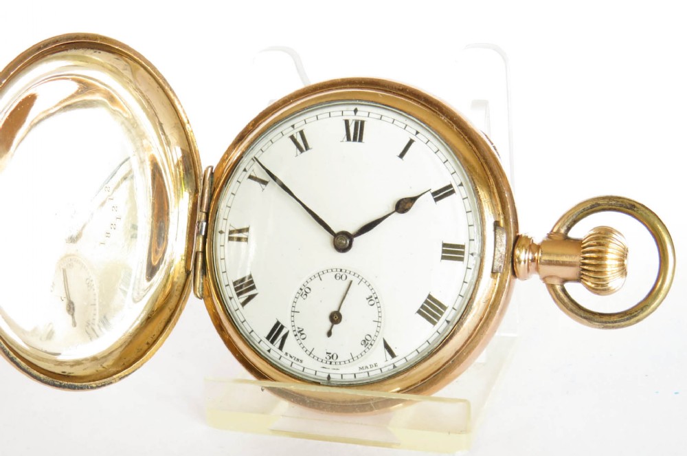 Zenith full hunter pocket watch, 1915
