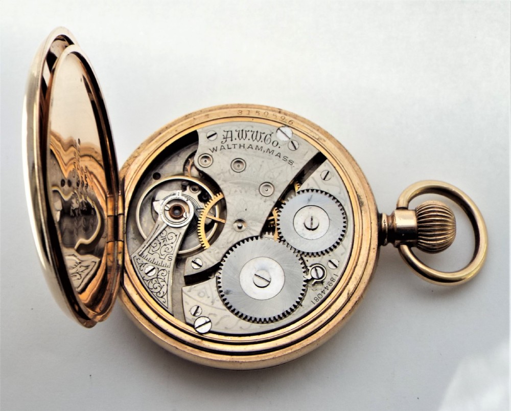 Waltham full hunter pocket watch, 1913. View VI