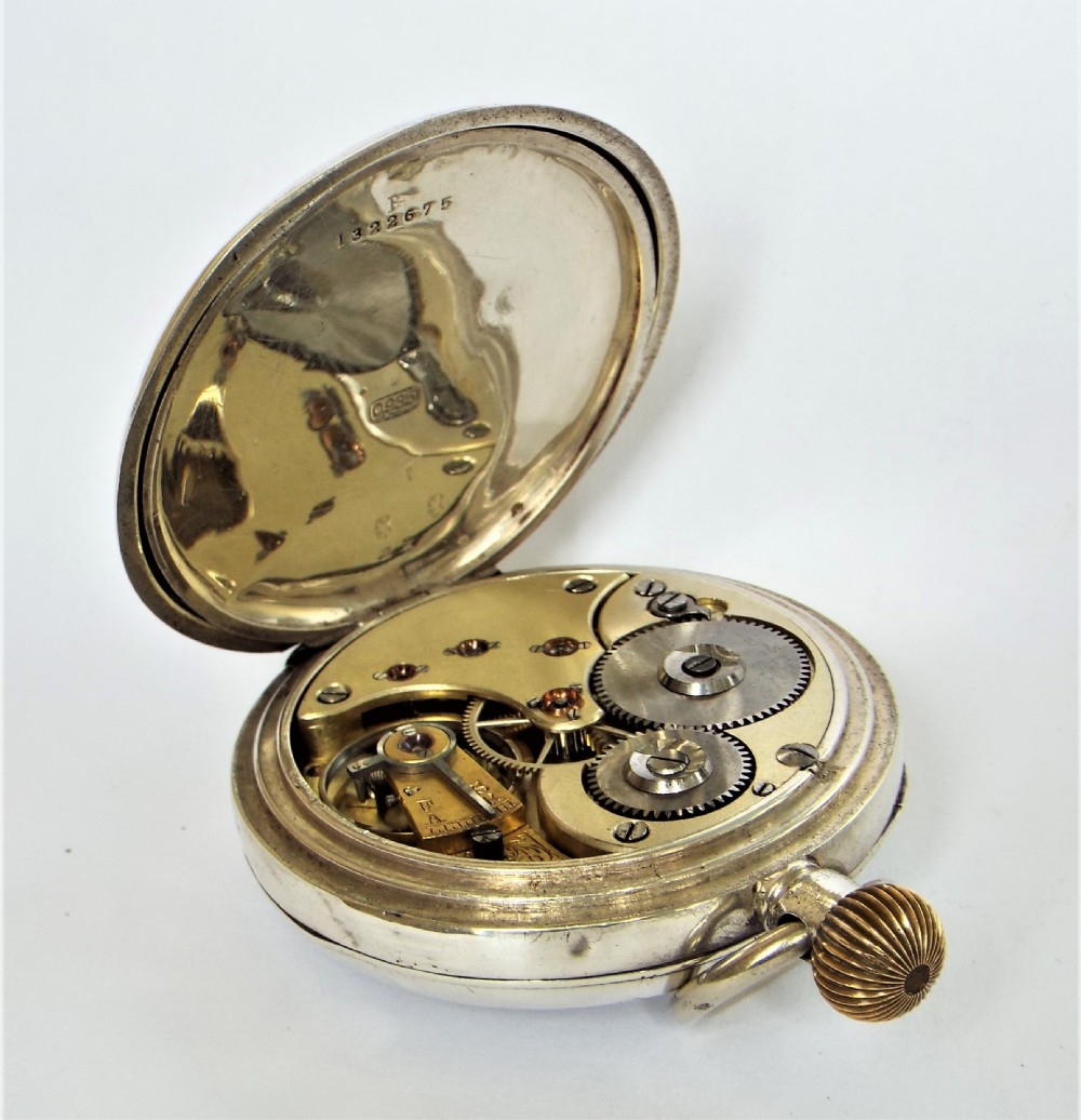 Antique Silver Omega Pocket Watch. View IV