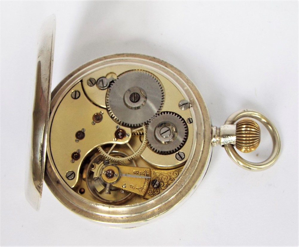 Antique Silver Omega Pocket Watch. View V