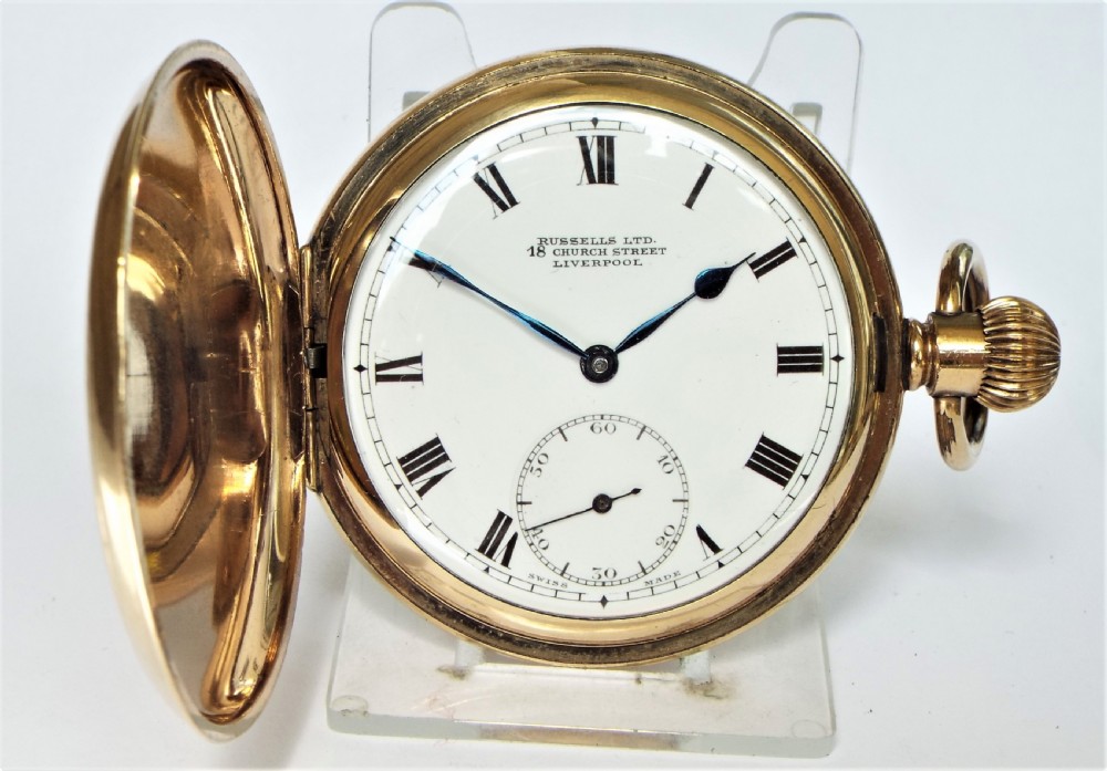Antique Thomas Russell full hunter pocket watch.