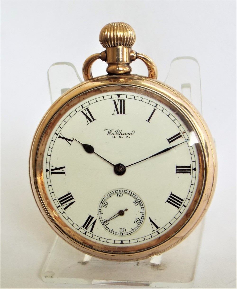 Antique 1918 Waltham Traveler pocket watch.
