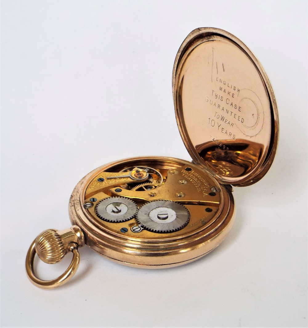 Antique 1918 Waltham Traveler pocket watch. View IV