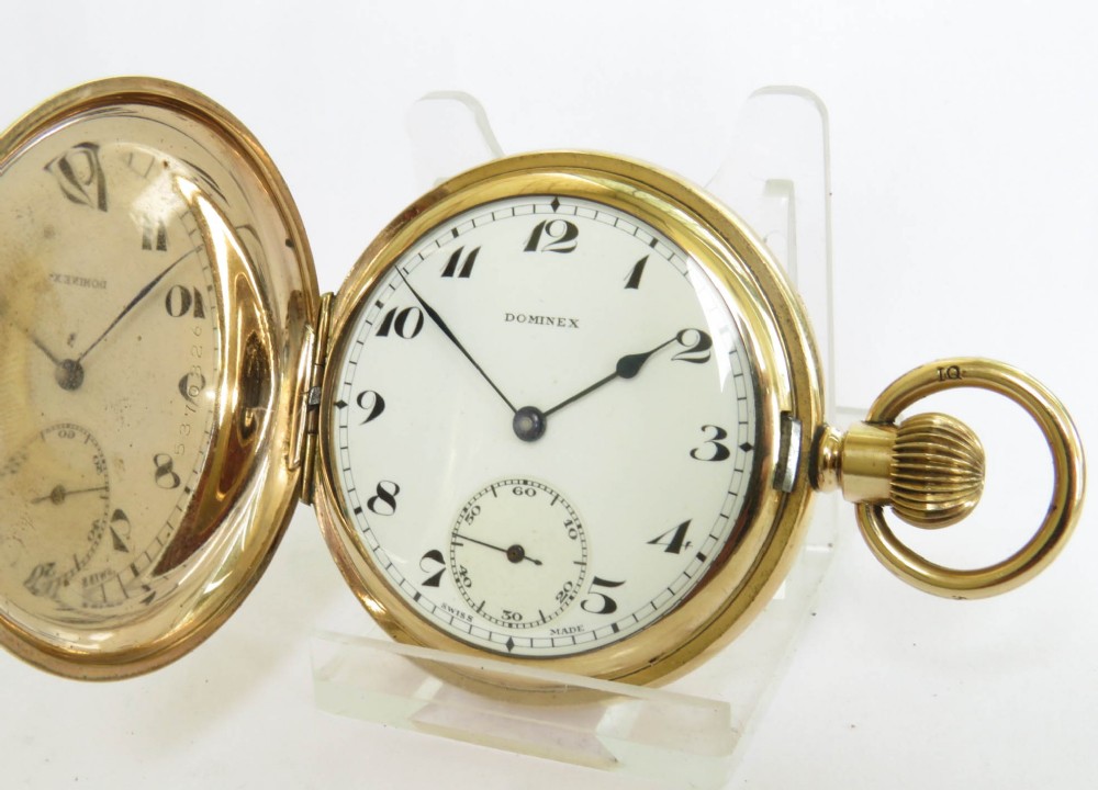Dominex Lever full hunter pocket watch