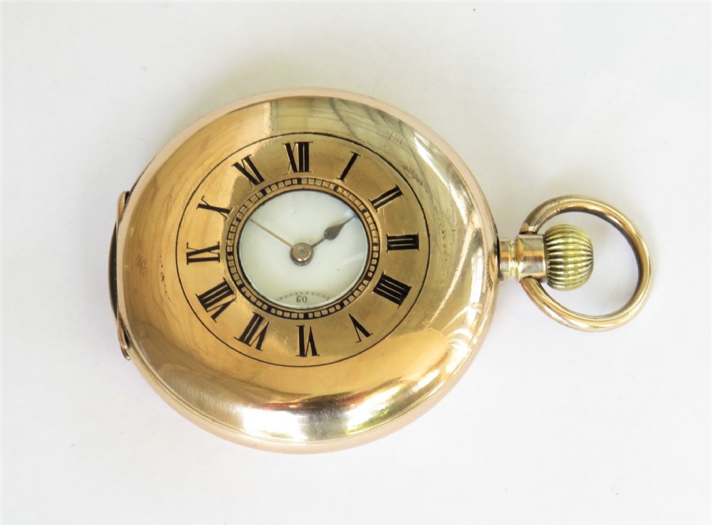 Antique Omega half hunter pocket watch