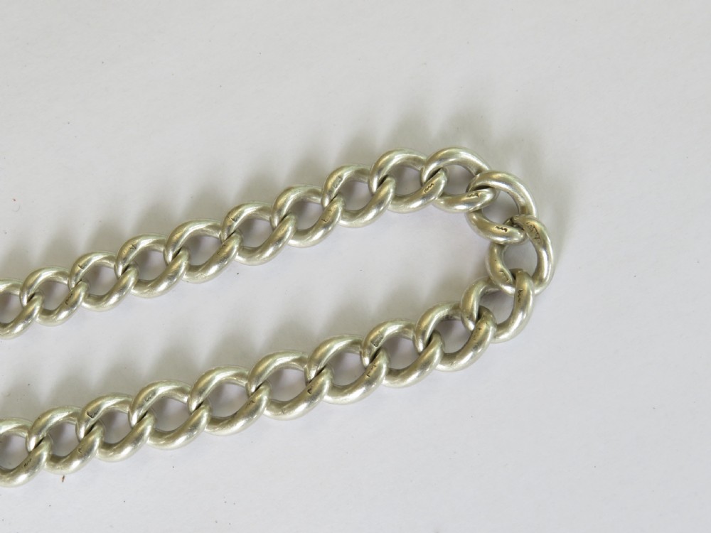 Antique silver pocket watch chain, Newbury Challenge Cup View IV