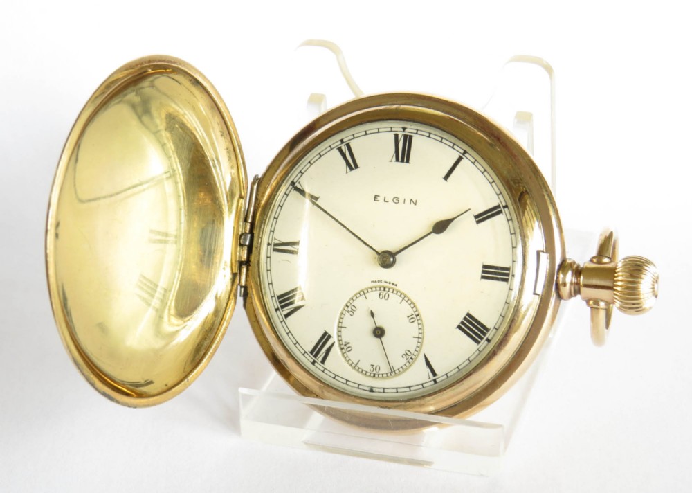 Antique Elgin full hunter pocket watch, 1921