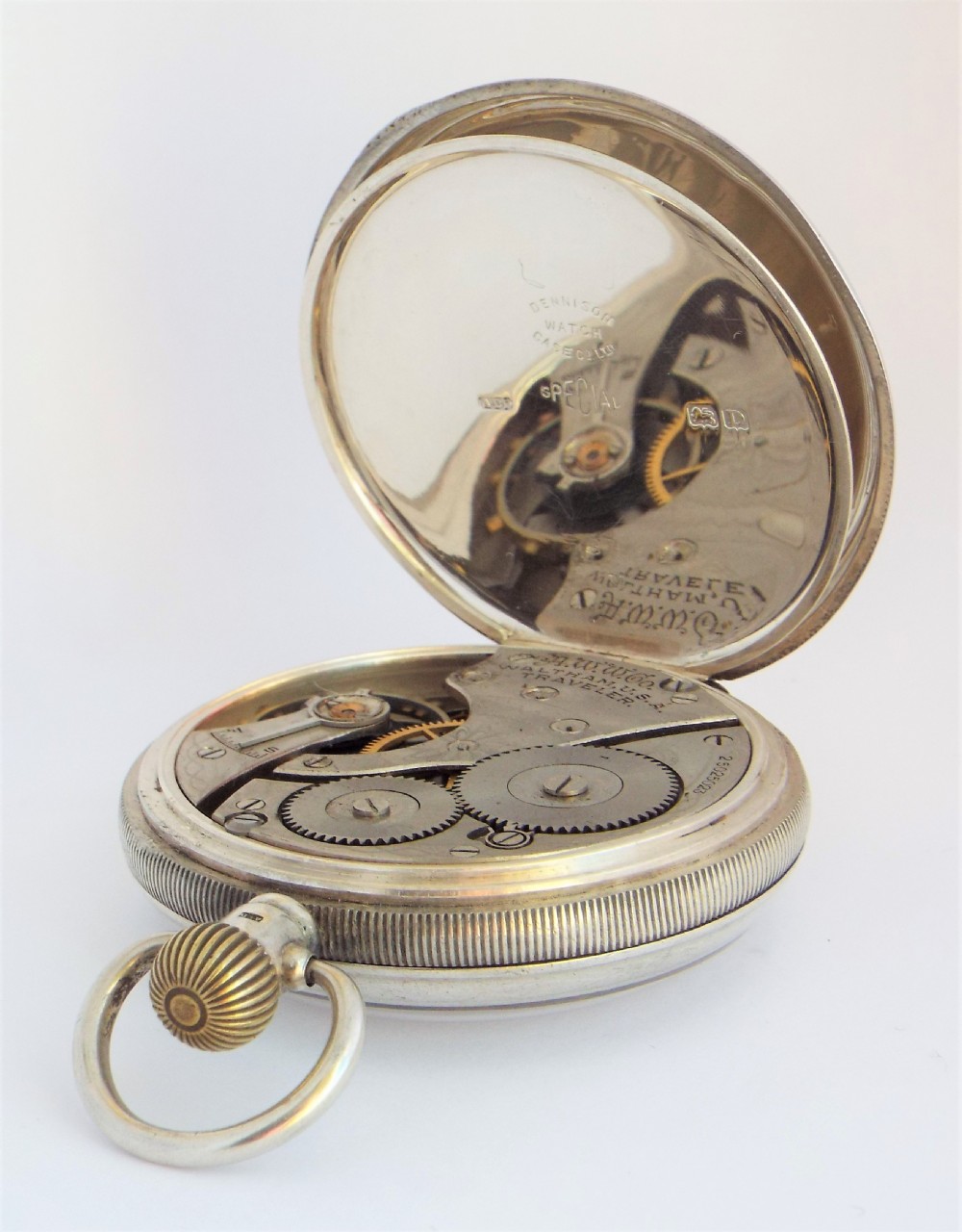 Antique silver Waltham pocket watch, 1928. View IV