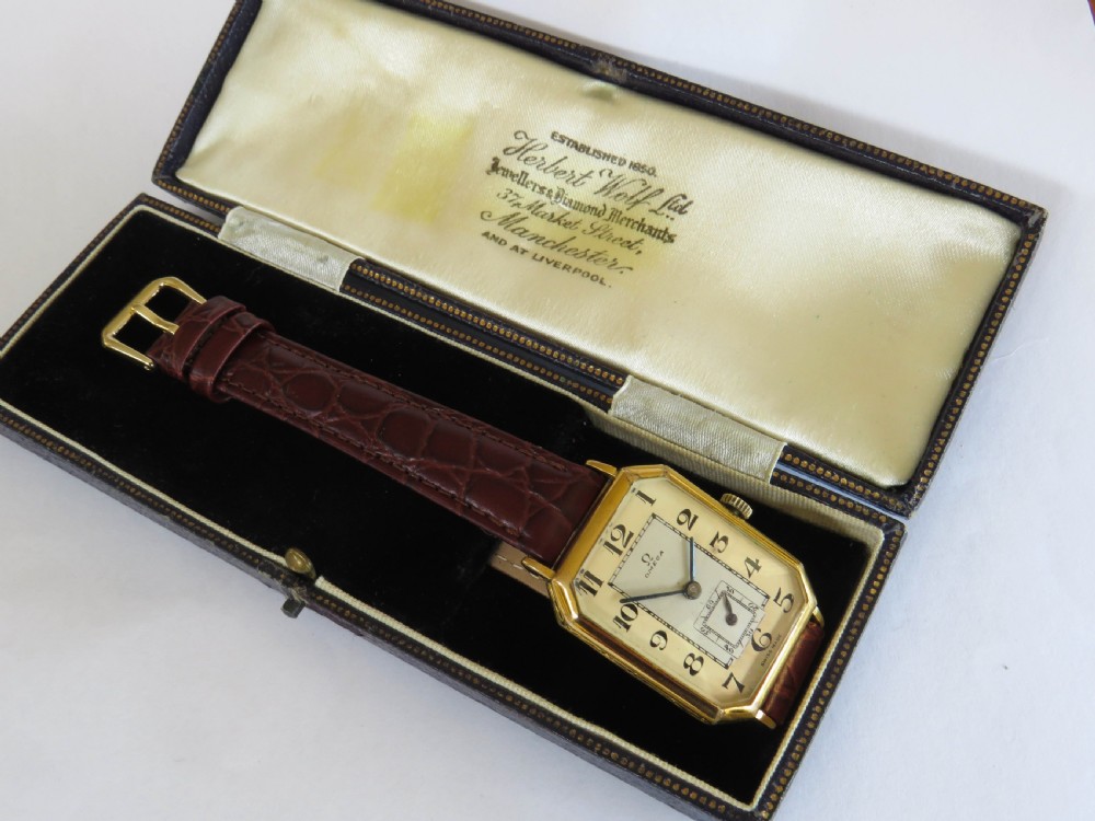 Gents Omega Art Deco wrist watch, 1939 View II