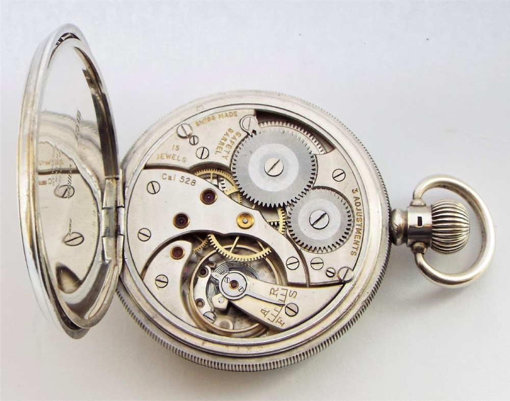 Antique silver Cortebert pocket watch. 1928 View VI