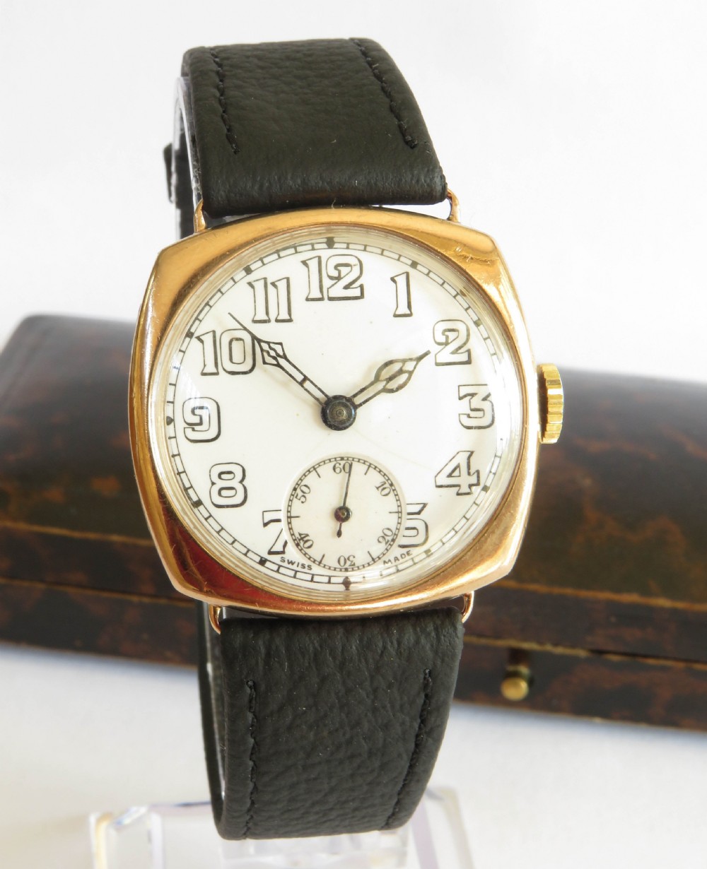 Antique 9ct gold Syren wrist watch, 1927 View II