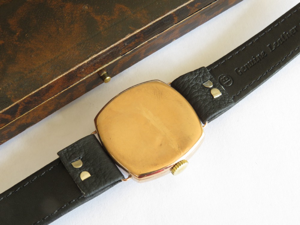 Antique 9ct gold Syren wrist watch, 1927 View V