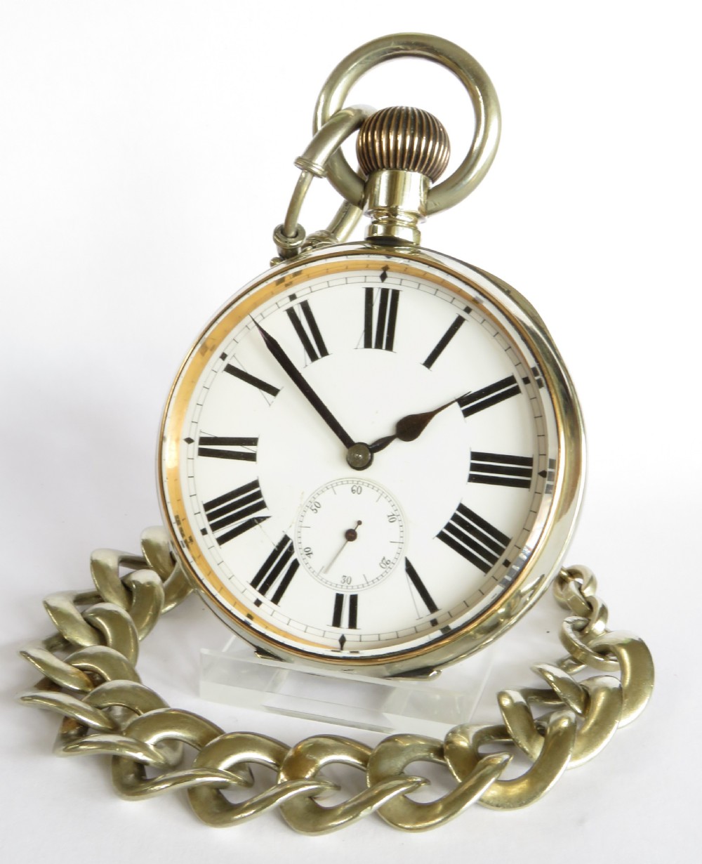 Antique Goliath pocket watch and chain