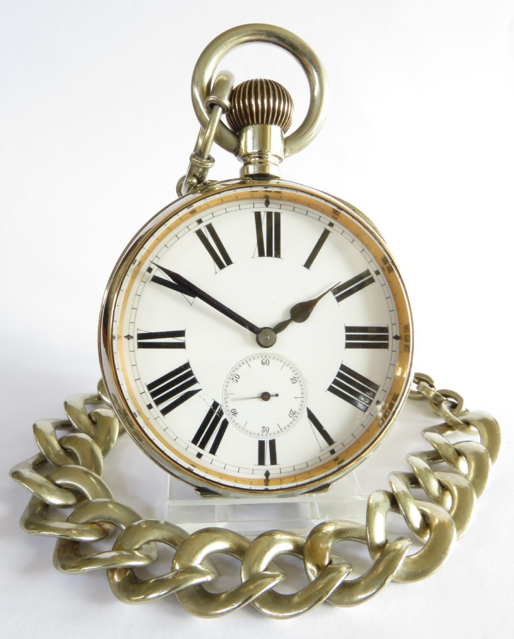 Antique Goliath pocket watch and chain View II