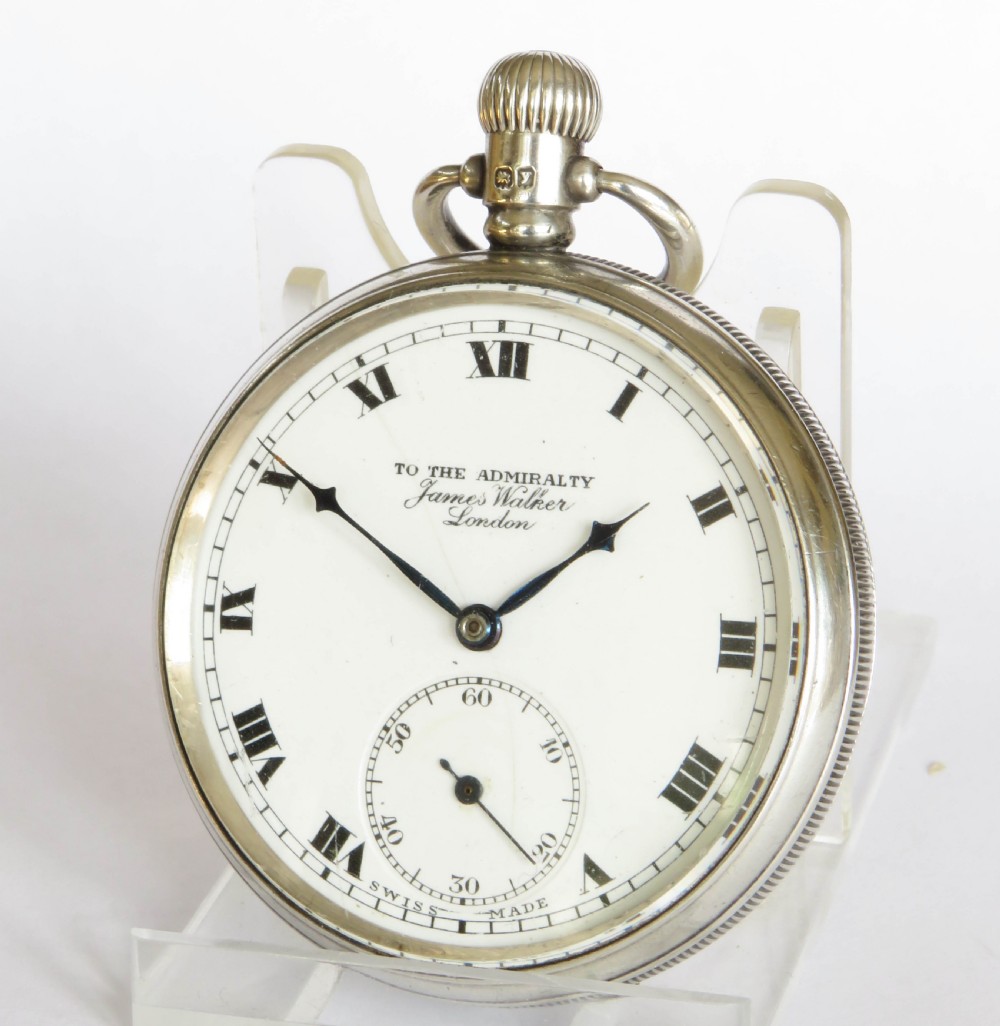Antique Buren Silver Pocket Watch for James Walker