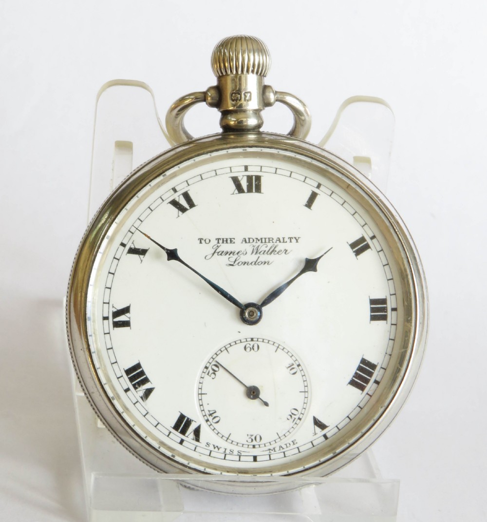 Antique Buren Silver Pocket Watch for James Walker View II