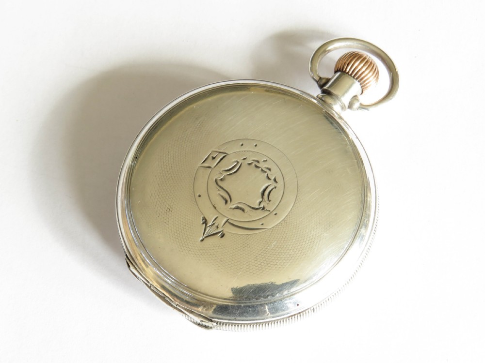 Antique silver Waltham full hunter pocket watch View IV