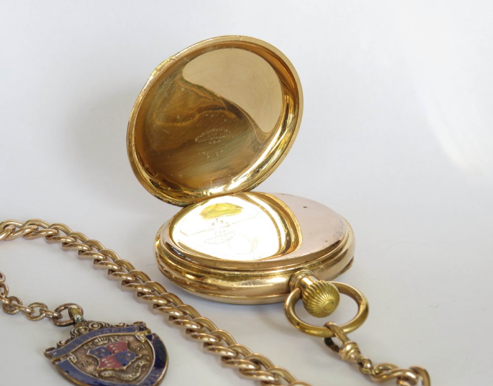 Antique Record pocket watch and chain View II