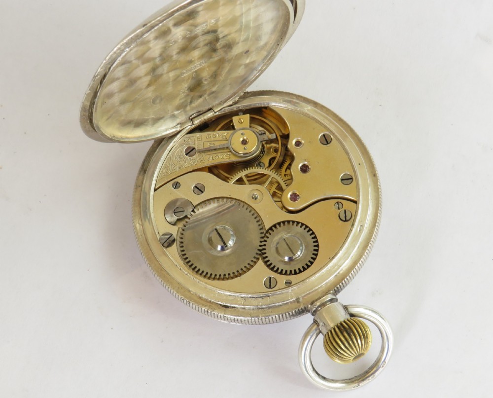Antique silver half hunter pocket watch View IV