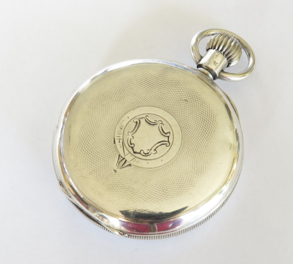 Antique silver Waltham Riverside with two tone movement View IV