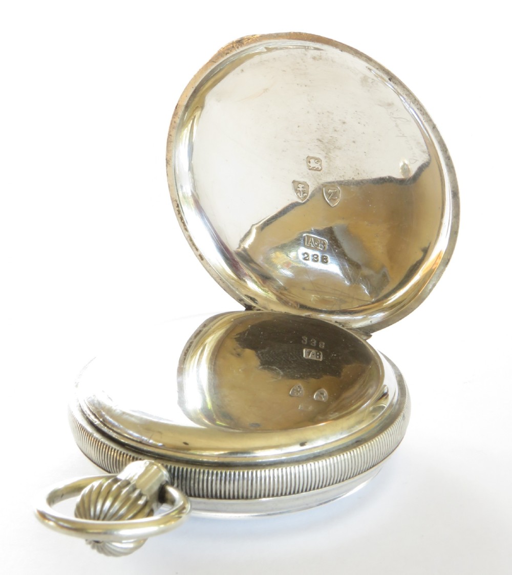 Antique silver Waltham Riverside with two tone movement View V