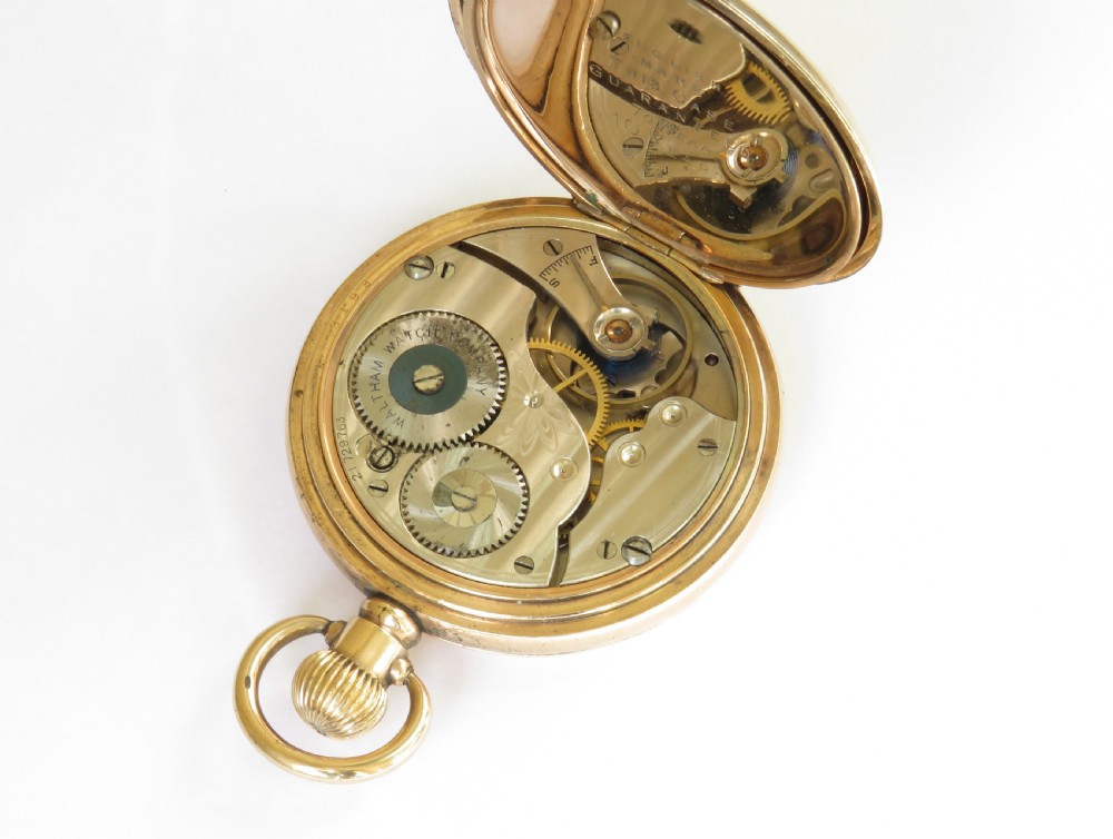 Antique 1917 Waltham Equity full hunter pocket watch View II