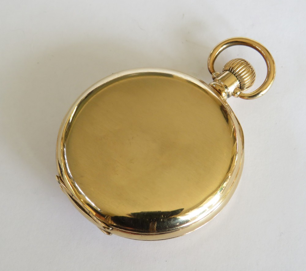 Antique Waltham Bartlett half hunter pocket watch, 1919 View V