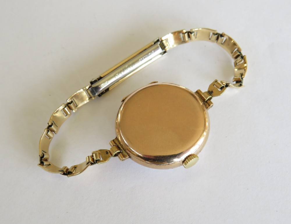 Ladies 9ct gold Visible wrist watch, 1924 View VII