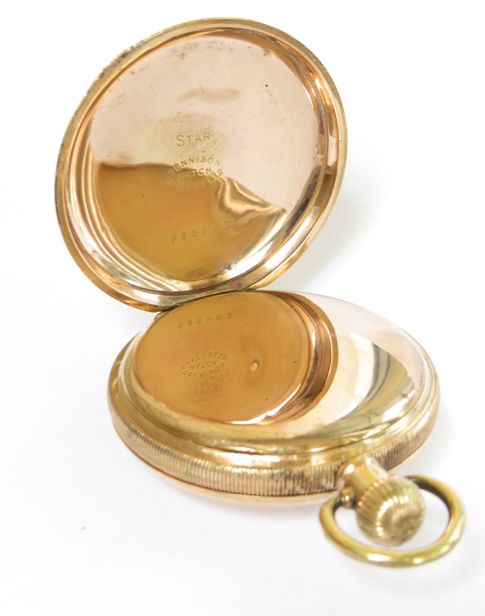 Antique J W Benson half hunter pocket watch View IV