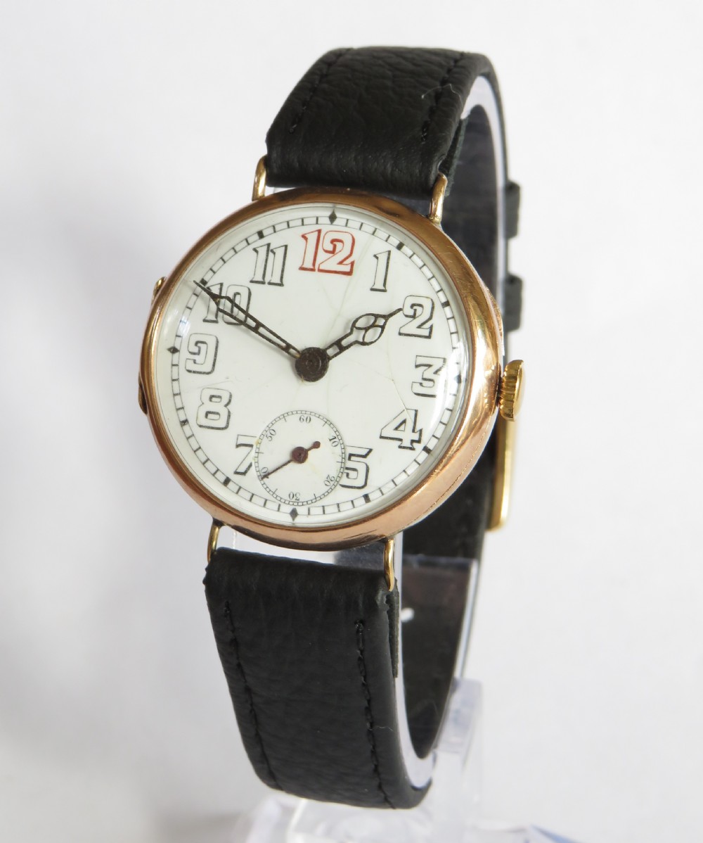 Gents 9ct gold Bulova Rubaiyat wrist watch, 1922
