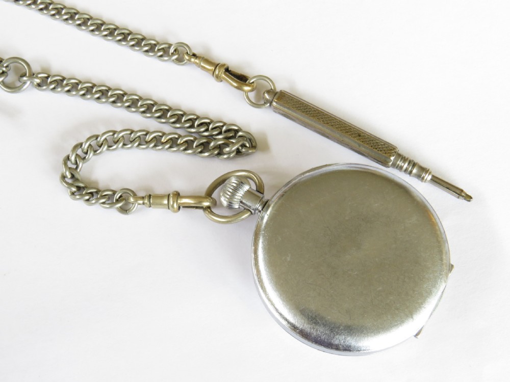 1930s Helvetia Koh-I-Noor pocket watch and chain View V
