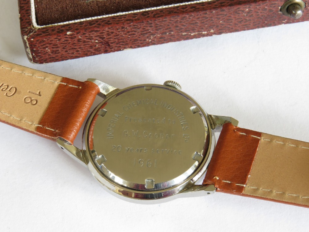 Gents boxed 1960s Garrard wrist watch View V