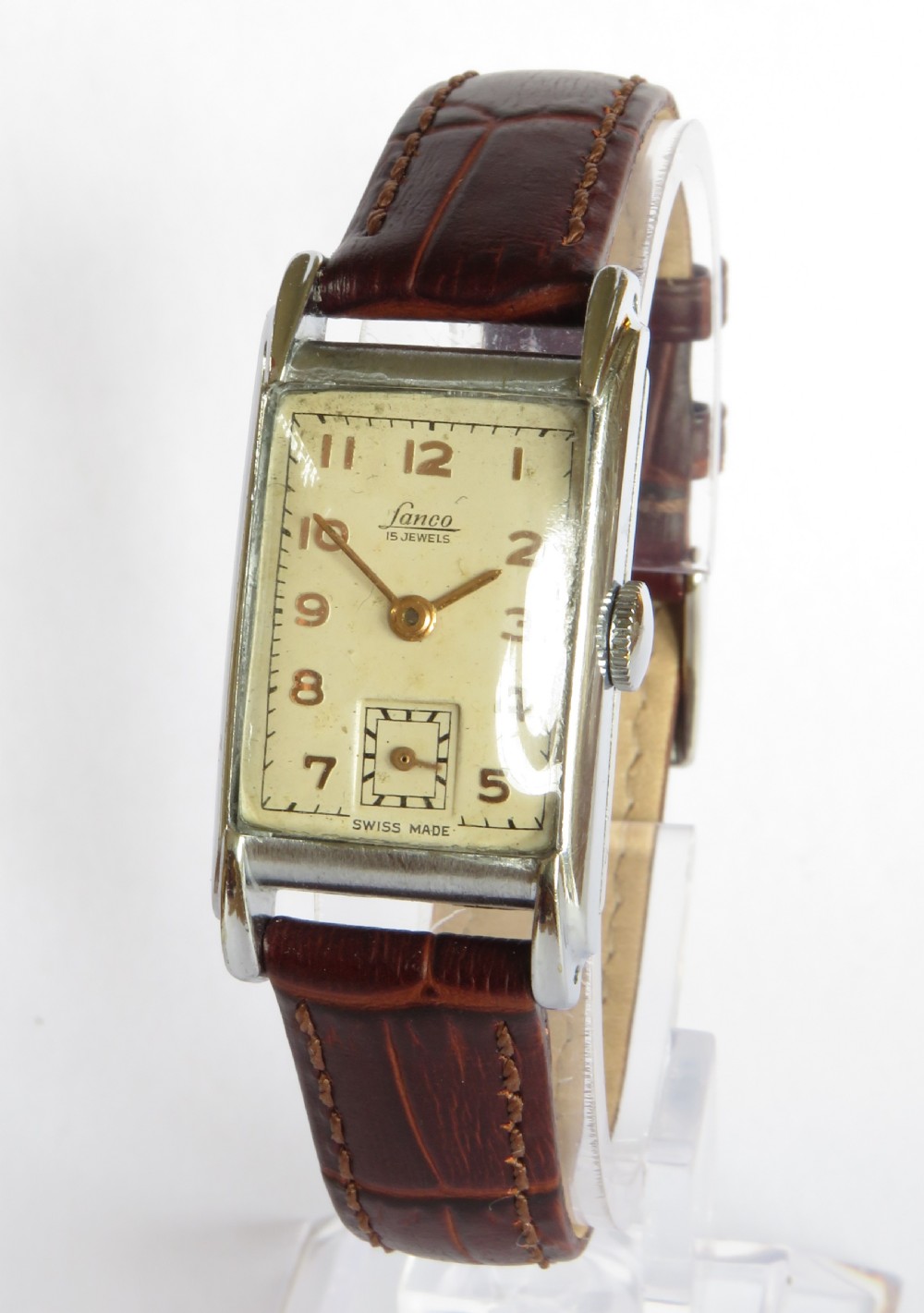 1940s Lanco mid-size wrist watch