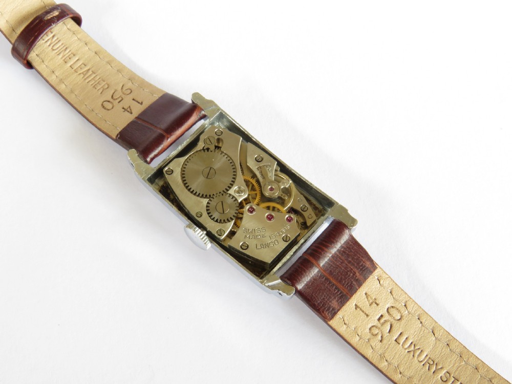 1940s Lanco mid-size wrist watch View III