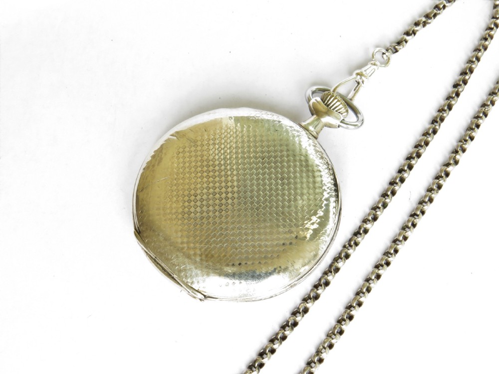 Antique 1920s Omega pocket watch with chain View V