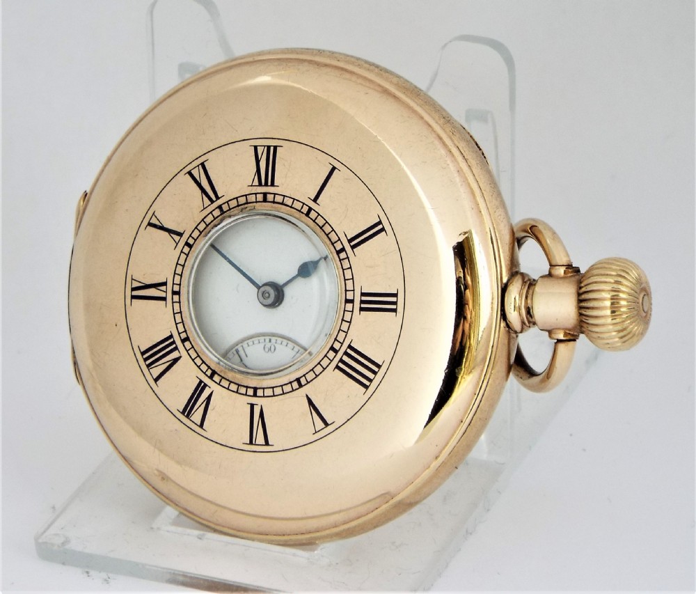 Antique 1912 Elgin half hunter pocket watch.