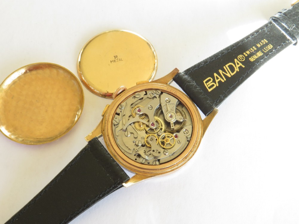 Gents 1950s Pallas Chronographe wrist watch View III