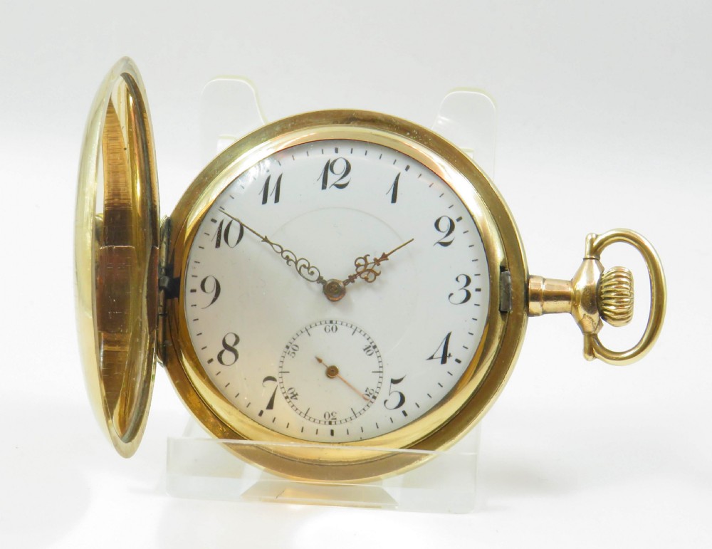 1930s Art Deco full hunter pocket watch View II