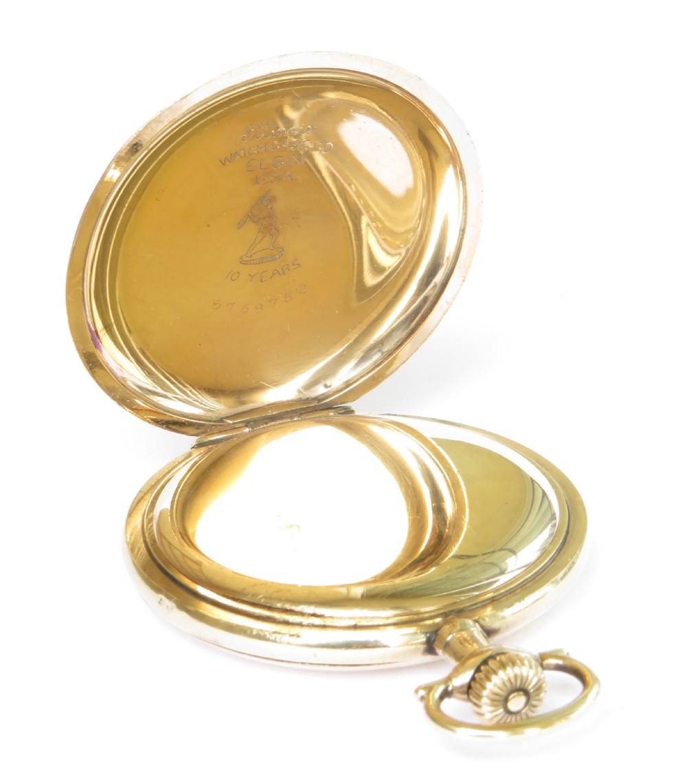 1930s Art Deco full hunter pocket watch View V