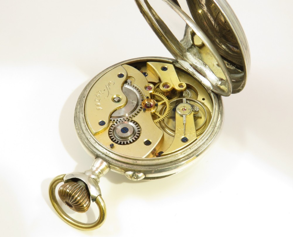 Antique silver pocket watch for the Italian market View III