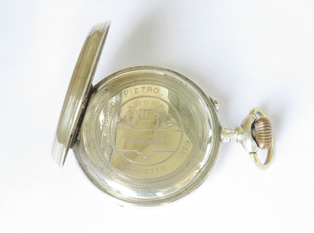 Antique silver pocket watch for the Italian market View IV