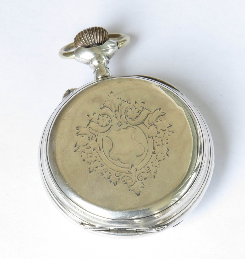 Antique silver pocket watch for the Italian market View V