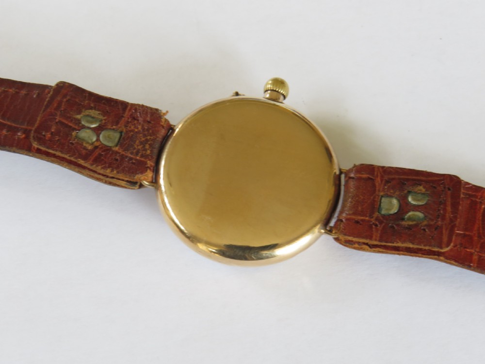 Gents 9ct gold Borgel cased wrist watch, 1923 View IV