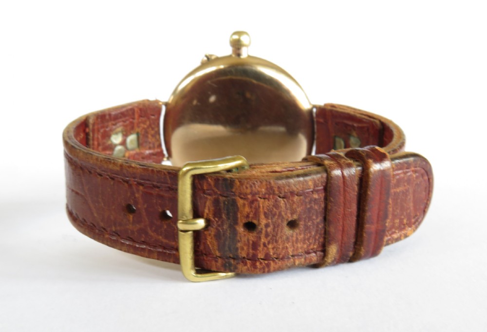 Gents 9ct gold Borgel cased wrist watch, 1923 View V
