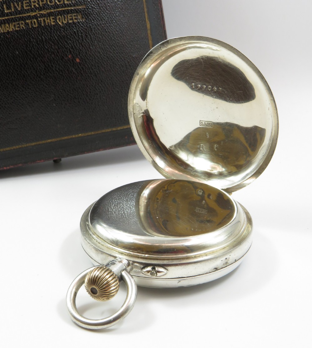 Antique silver Stauffer chronograph for Thomas Russell View III