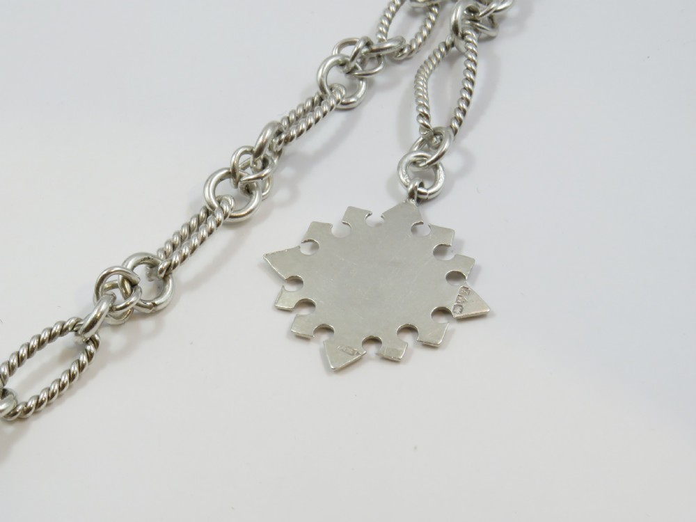 Unusual antique watch chain and fob View III